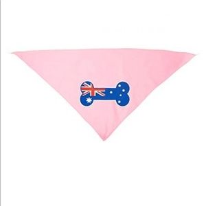 Dog Bandana Bone Flag Australian Screen Print Pink